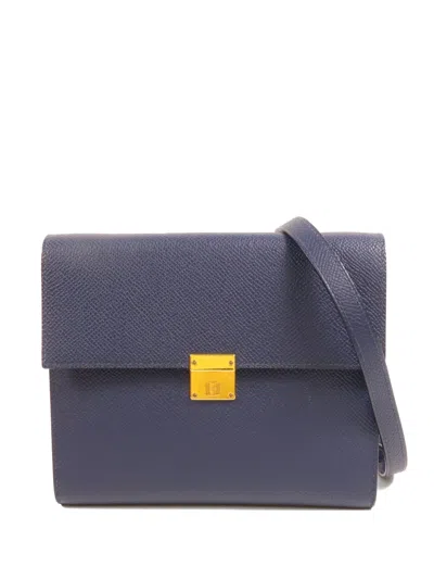 Pre-owned Hermes Clic 16 Shoulder Bag In Blue