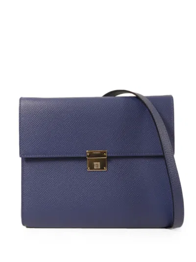 Pre-owned Hermes Clic 16 Shoulder Bag In Blue