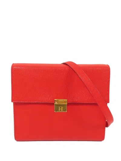 Pre-owned Hermes Clic 16 Tote Bag In Red