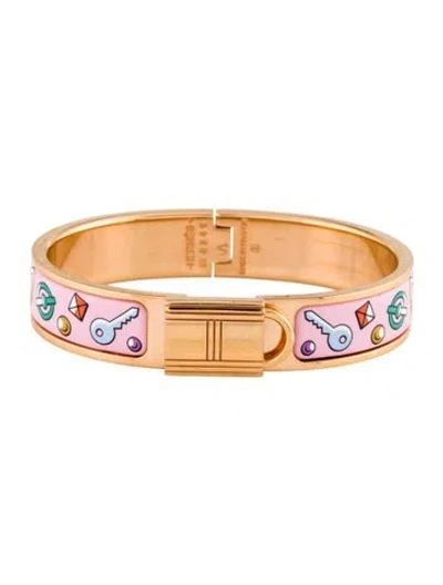 Pre-owned Hermes Clic Cadenas Bracelet, 6.25" In Multi