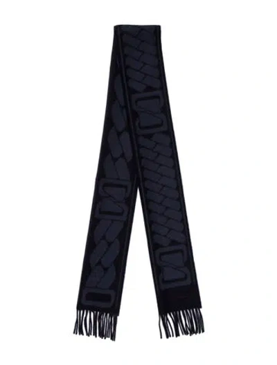 Pre-owned Hermes Clic, C'est Noue Cashmere Scarf W/ Tags In Blue