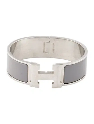 Pre-owned Hermes Clic Clac H Bangle Bracelet, 6.75" In Multi