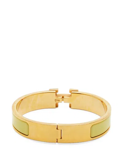 Pre-owned Hermes Clic Clac H Bracelet In 金色