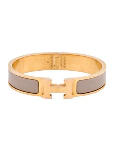 Pre-owned Hermes Clic Clac H Bracelet, 6.25" In Multi