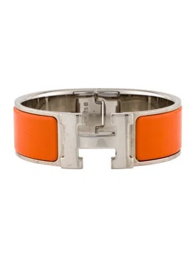 Pre-owned Hermes Clic Clac H Bracelet, 6.75" In Multi
