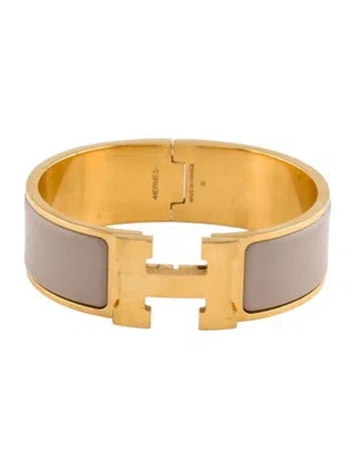 Pre-owned Hermes Clic Clac H Bracelet, 6.75" In Multi