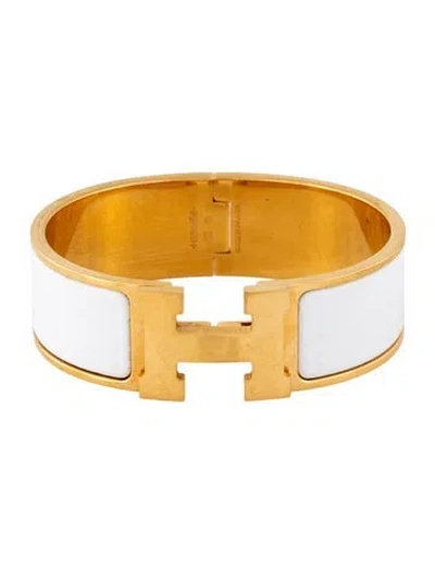 Pre-owned Hermes Clic Clac H Bracelet, 6.75" In Multicolor