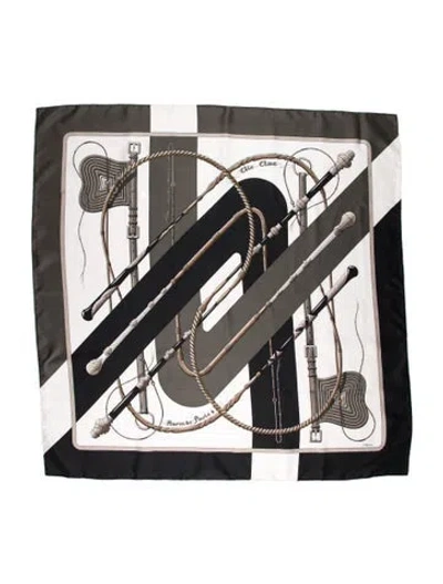 Pre-owned Hermes Clic Clouc Silk Scarf In Multi