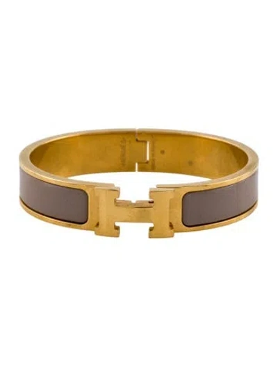 Pre-owned Hermes Clic H Bracelet, 6.25" In Multi