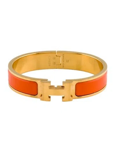 Pre-owned Hermes Clic H Bracelet, 6.25" In Multi