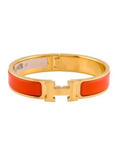 Pre-owned Hermes Clic H Bracelet, 6.25" In Multi