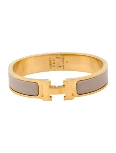 Pre-owned Hermes Clic H Bracelet, 6.25" In Multi