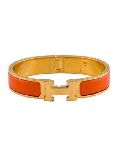 Pre-owned Hermes Clic H Bracelet, 6.5" In Multi