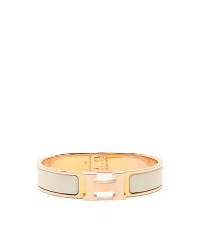 Hermes Hermès Clic H Bracelet In Beige