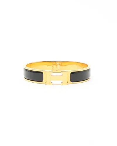 Hermes Hermès Clic H Bracelet In Black