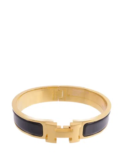 Pre-owned Hermes Clic H Bracelet In Gold