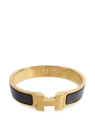 Pre-owned Hermes Clic H Bracelet In Gold