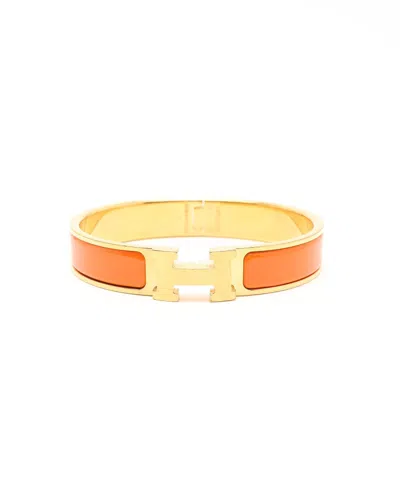 Hermes Hermès Clic H Bracelet In Orange