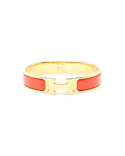 Hermes Hermès Clic H Bracelet In Orange