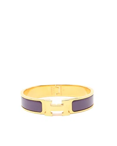 Hermes Hermès Clic H Bracelet In Purple