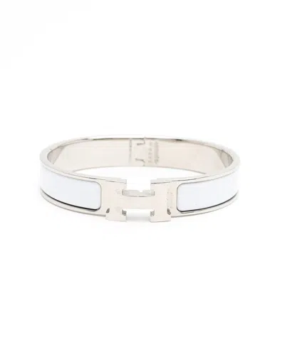 Hermes Hermès Clic H Bracelet In White