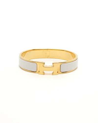 Hermes Hermès Clic H Bracelet In White