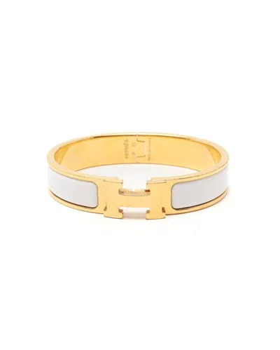 Hermes Hermès Clic H Bracelet In White