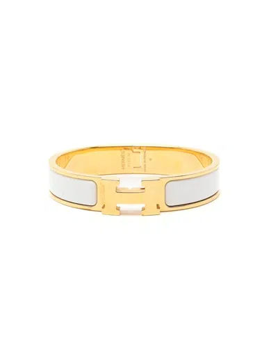 Hermes Hermès Clic H Bracelet In White