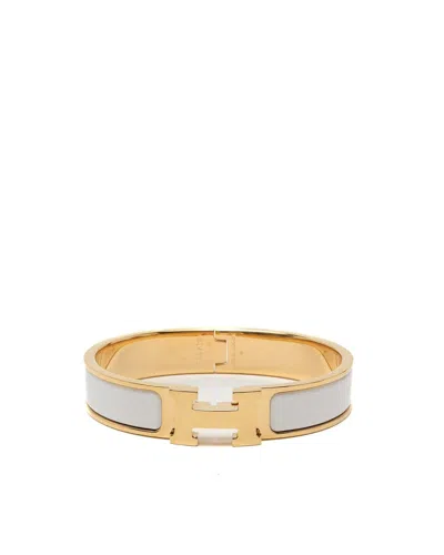 Hermes Hermès Clic H Bracelet In White