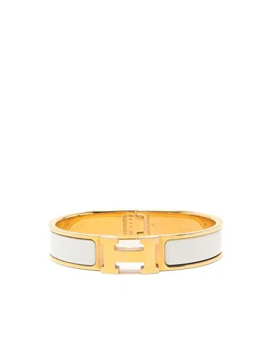 Hermes Hermès Clic H Bracelet In White