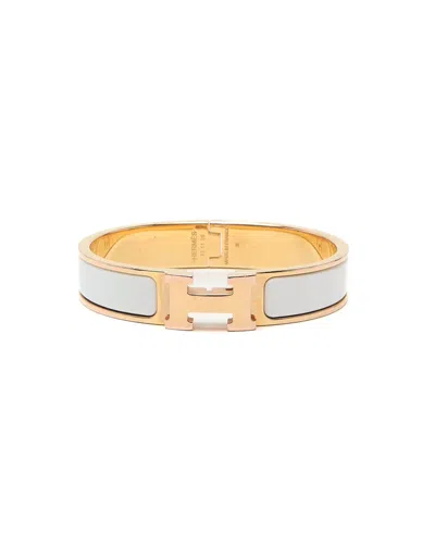 Hermes Hermès Clic H Bracelet In White