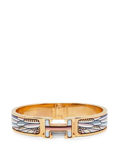Pre-owned Hermes Clic H Pegase Pop Bracelet In Pink