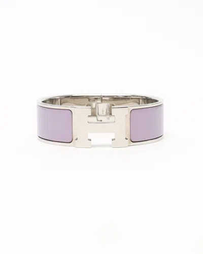 Pre-owned Hermes Hermès Clic H Purple Gm Bracelet