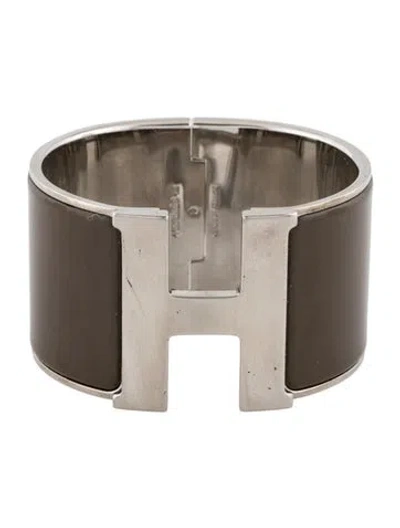 Pre-owned Hermes Clic H Xl Bracelet, 6.5" In Multicolor