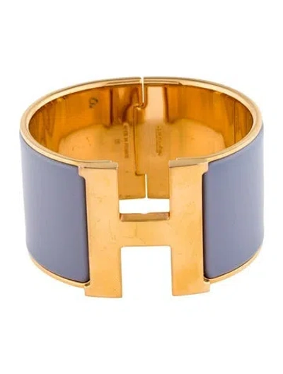 Pre-owned Hermes Clic H Xl Enamel Bracelet, 6.25" In Multi