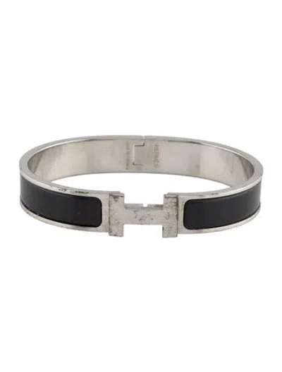 Pre-owned Hermes Clic Hh Bracelet, 7" In Multi