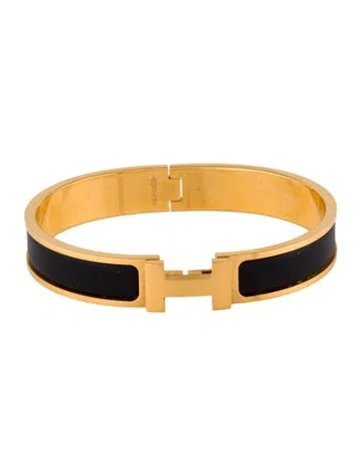 Pre-owned Hermes Clic Hh Bracelet, 7.5" In Multi