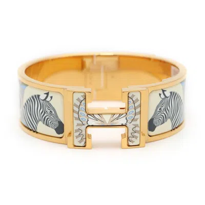 Pre-owned Hermes Clic Metal Patent Leather Charm Bracelet () In Multi