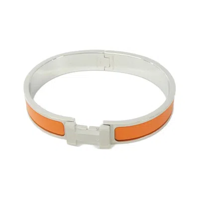 Pre-owned Hermes Clic Palladium Charm Bracelet () In Multi