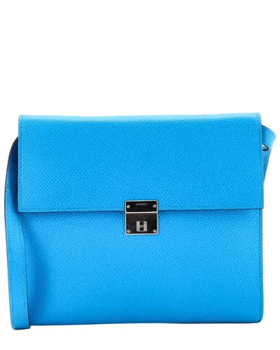 Pre-owned Hermes Hermès Clic Wallet On Strap Epsom 16 (authentic Pre-loved)