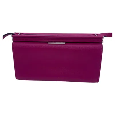 Pre-owned Hermes Clic-h 21 Crossbody Clutch Bag Pink Evercolor Calfskin Leather