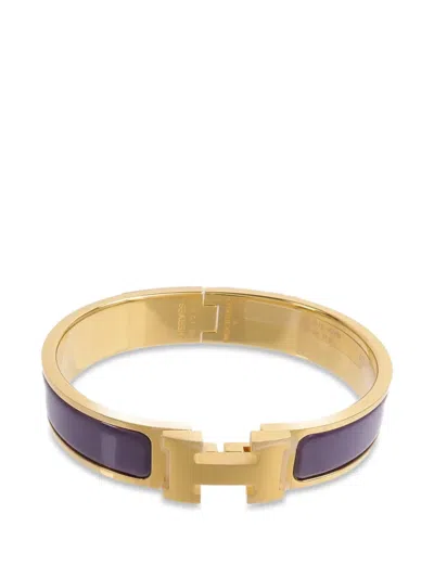 Pre-owned Hermes Clic-h Bracelet In Gold