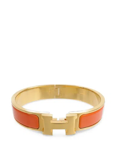 Pre-owned Hermes Clic-h Bracelet In Gold