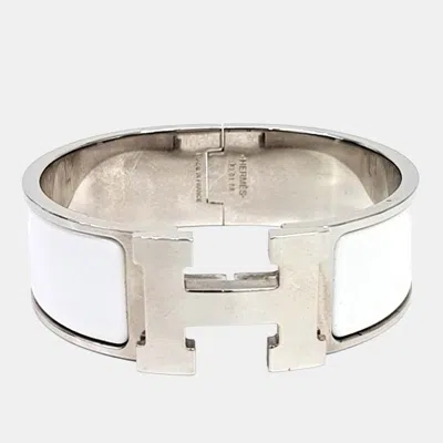 Pre-owned Hermes Hermès Click Click Silver Bracelet