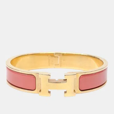 Pre-owned Hermes Hermès Click H Bangle Bracelet In Multicolor