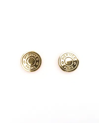 Pre-owned Hermes Hermès Clip-on Earrings In Gold