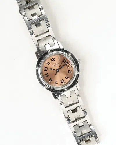 Pre-owned Hermes Hermès Clipper 24m Ref Cl4.210 Watch