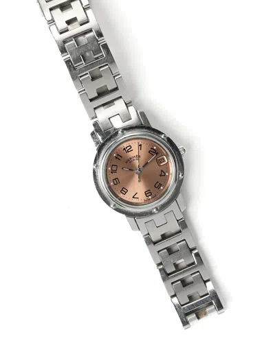 Pre-owned Hermes Hermès Clipper 24mm Aa 2000 Watch In Orange