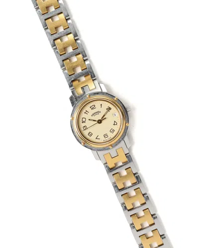Pre-owned Hermes Hermès Clipper 24mm Ca 1995 Watch In Multi