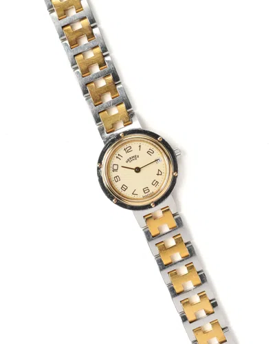 Pre-owned Hermes Hermès Clipper 24mm Ca 1995 Watch In Multi